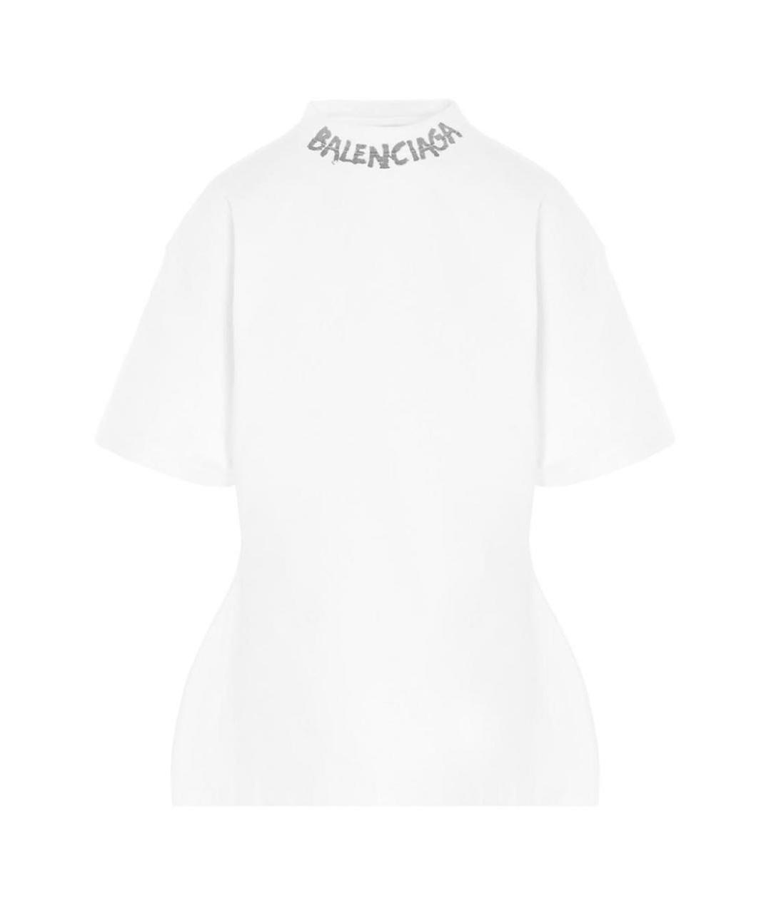 BALENCIAGA Белая хлопковая футболка, фото 1