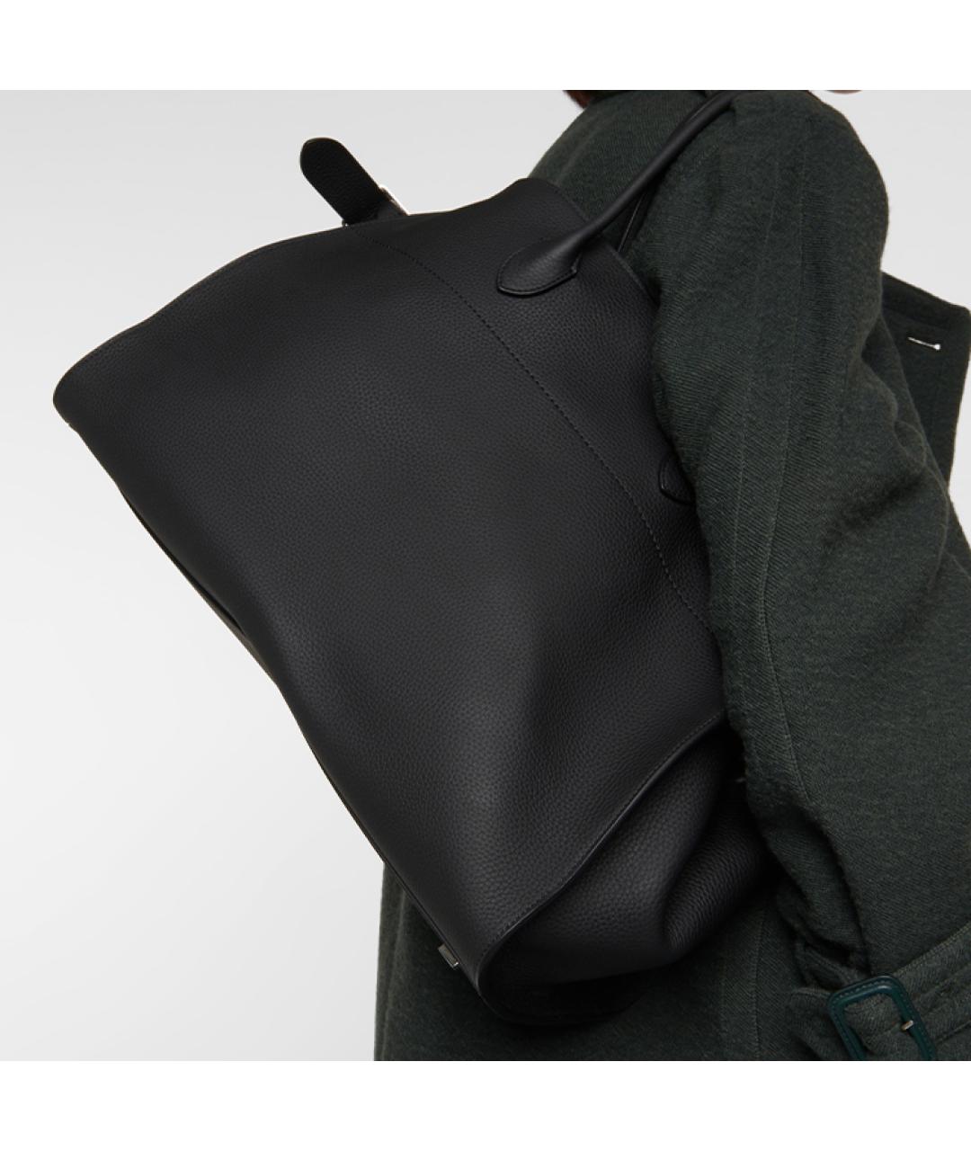THE ROW Черная кожаная сумка через плечо, фото 4