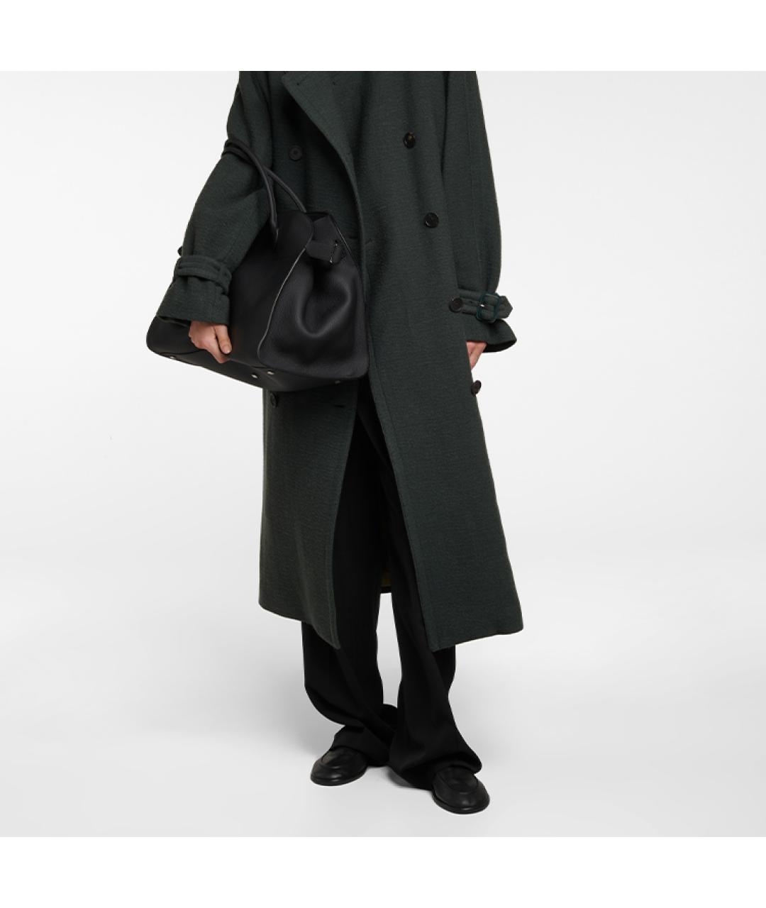 THE ROW Черная кожаная сумка через плечо, фото 6