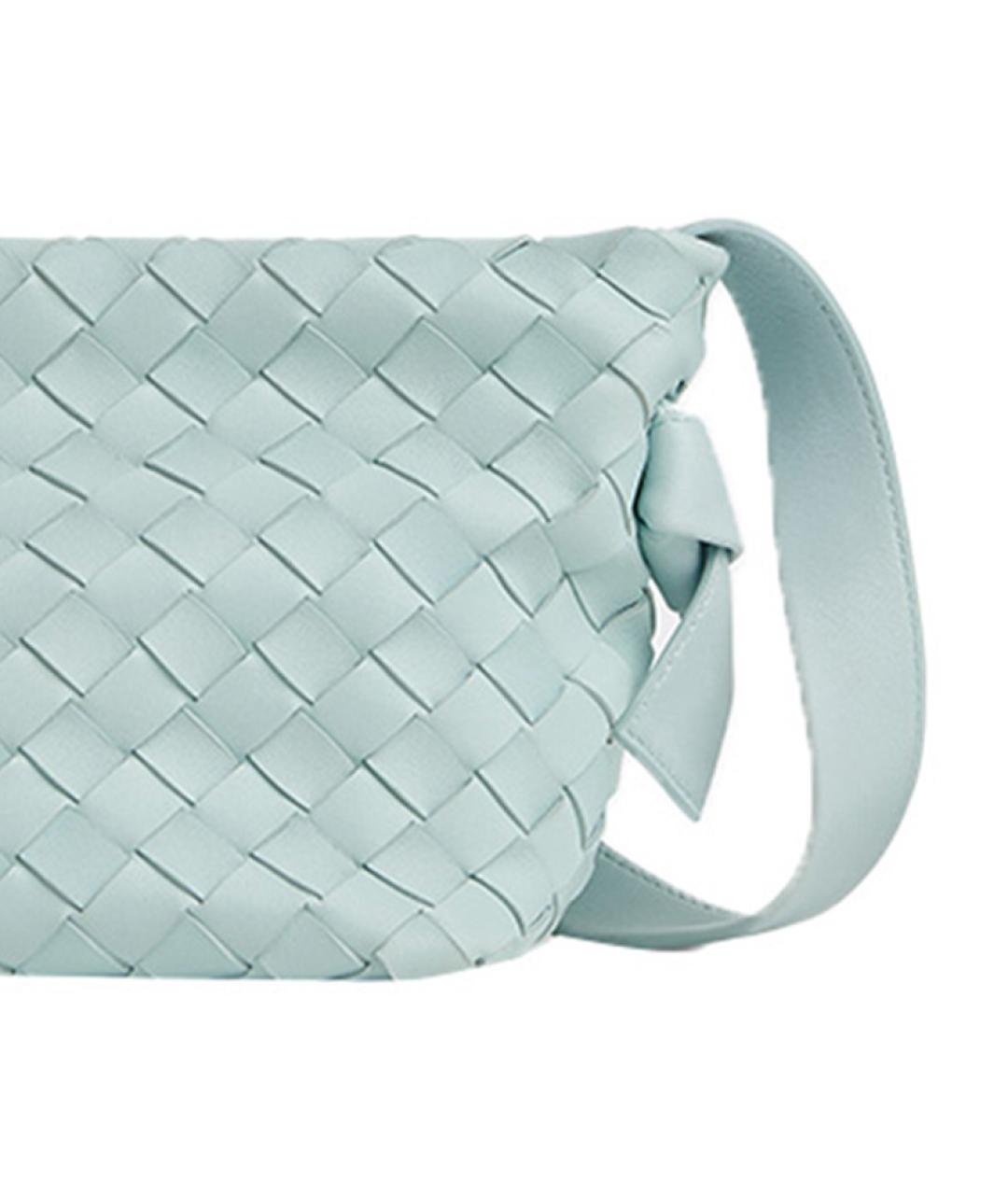 BOTTEGA VENETA Голубая кожаная сумка через плечо, фото 5