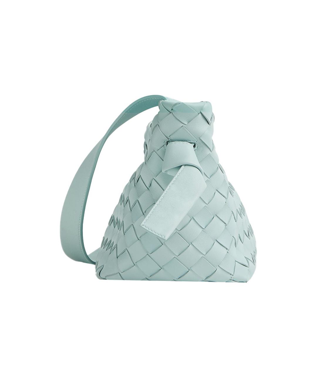BOTTEGA VENETA Голубая кожаная сумка через плечо, фото 2