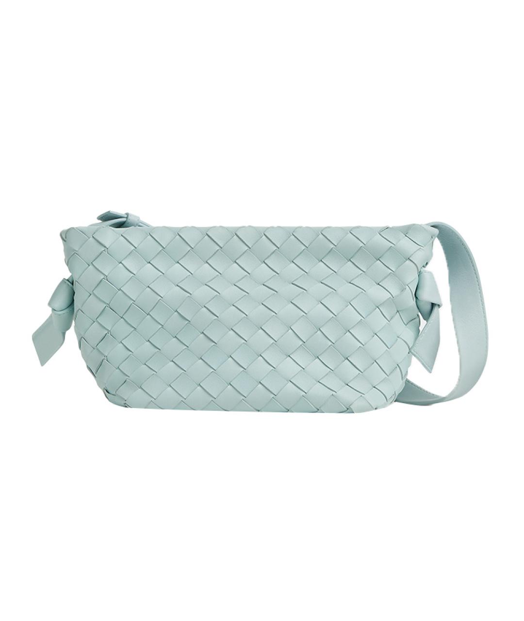 BOTTEGA VENETA Голубая кожаная сумка через плечо, фото 1