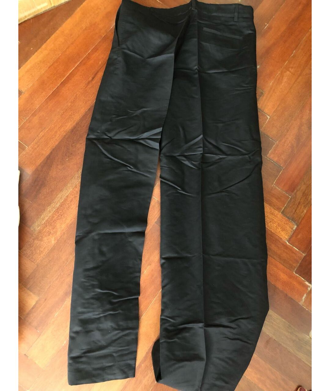 YVES SAINT LAURENT VINTAGE Черные хлопковые брюки широкие, фото 3