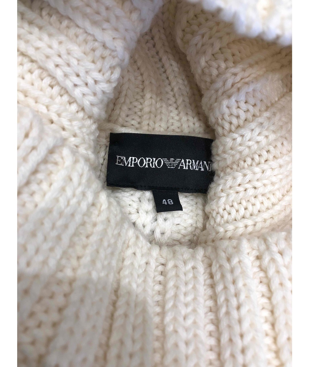 EMPORIO ARMANI Белый шерстяной джемпер / свитер, фото 3