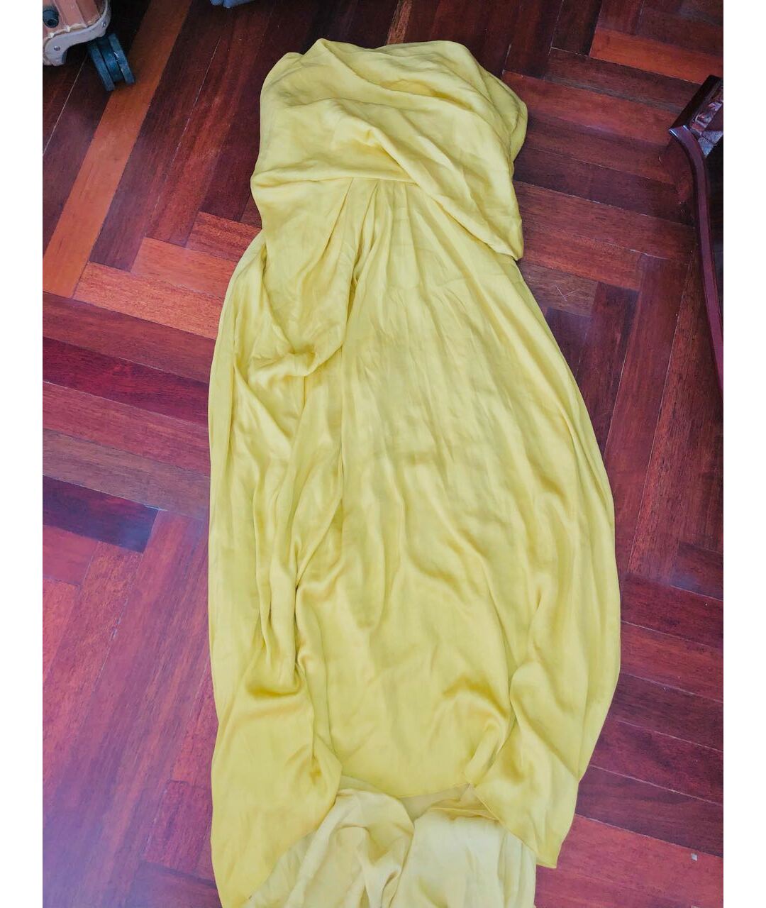 HALSTON HERITAGE Желтое полиэстеровое вечернее платье, фото 6