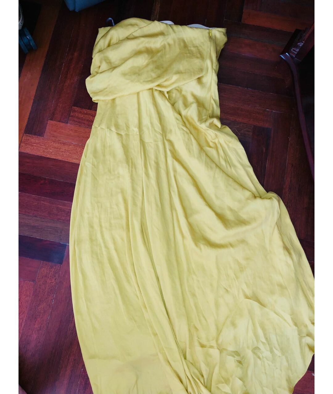 HALSTON HERITAGE Желтое полиэстеровое вечернее платье, фото 4