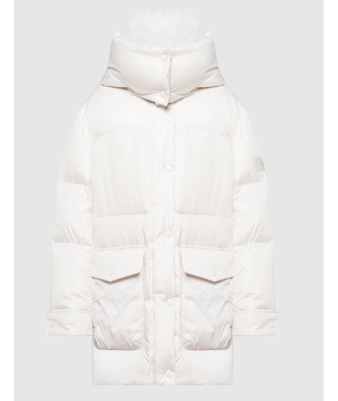 YVES SALOMON Белый полиэстеровый пуховик, фото 1