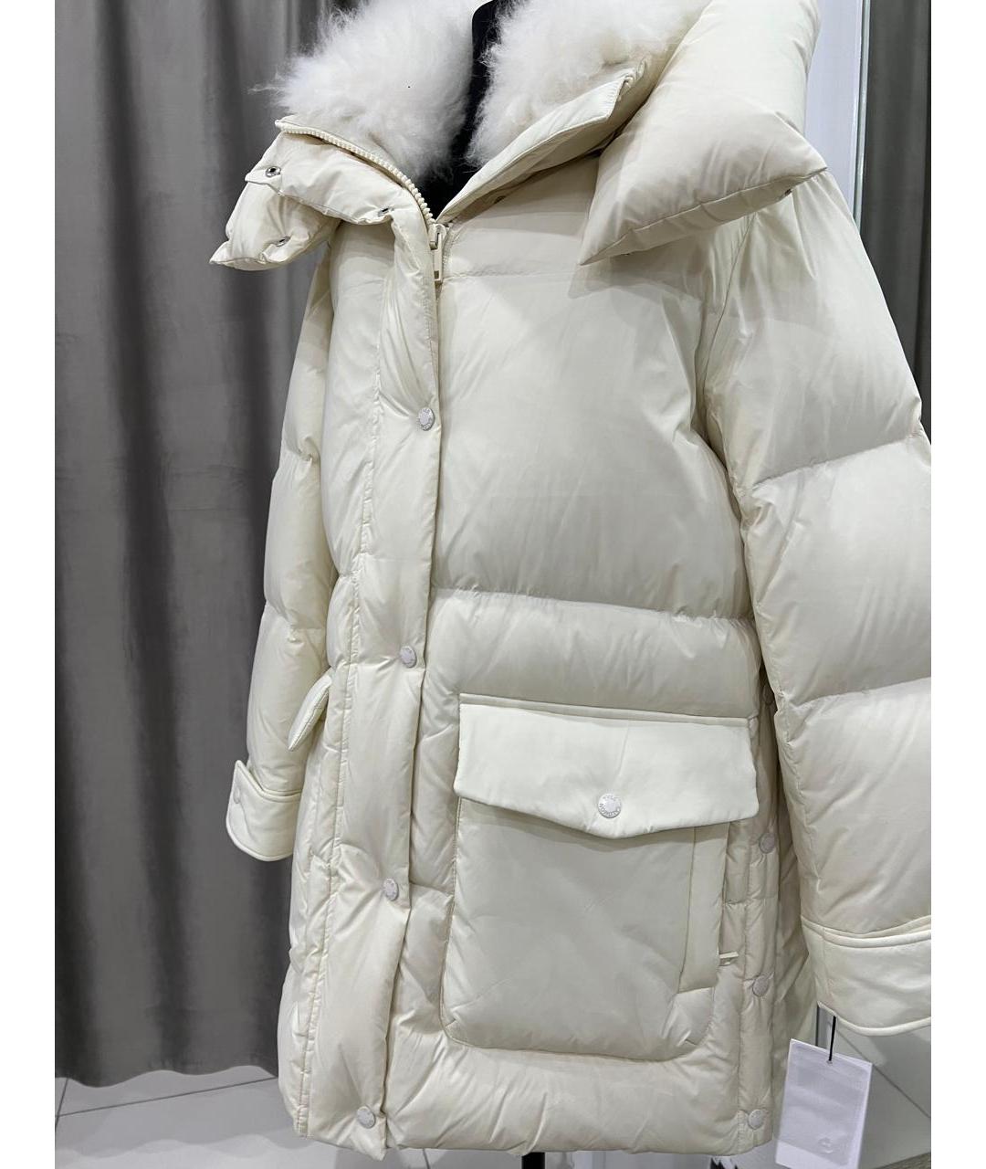 YVES SALOMON Белый полиэстеровый пуховик, фото 4