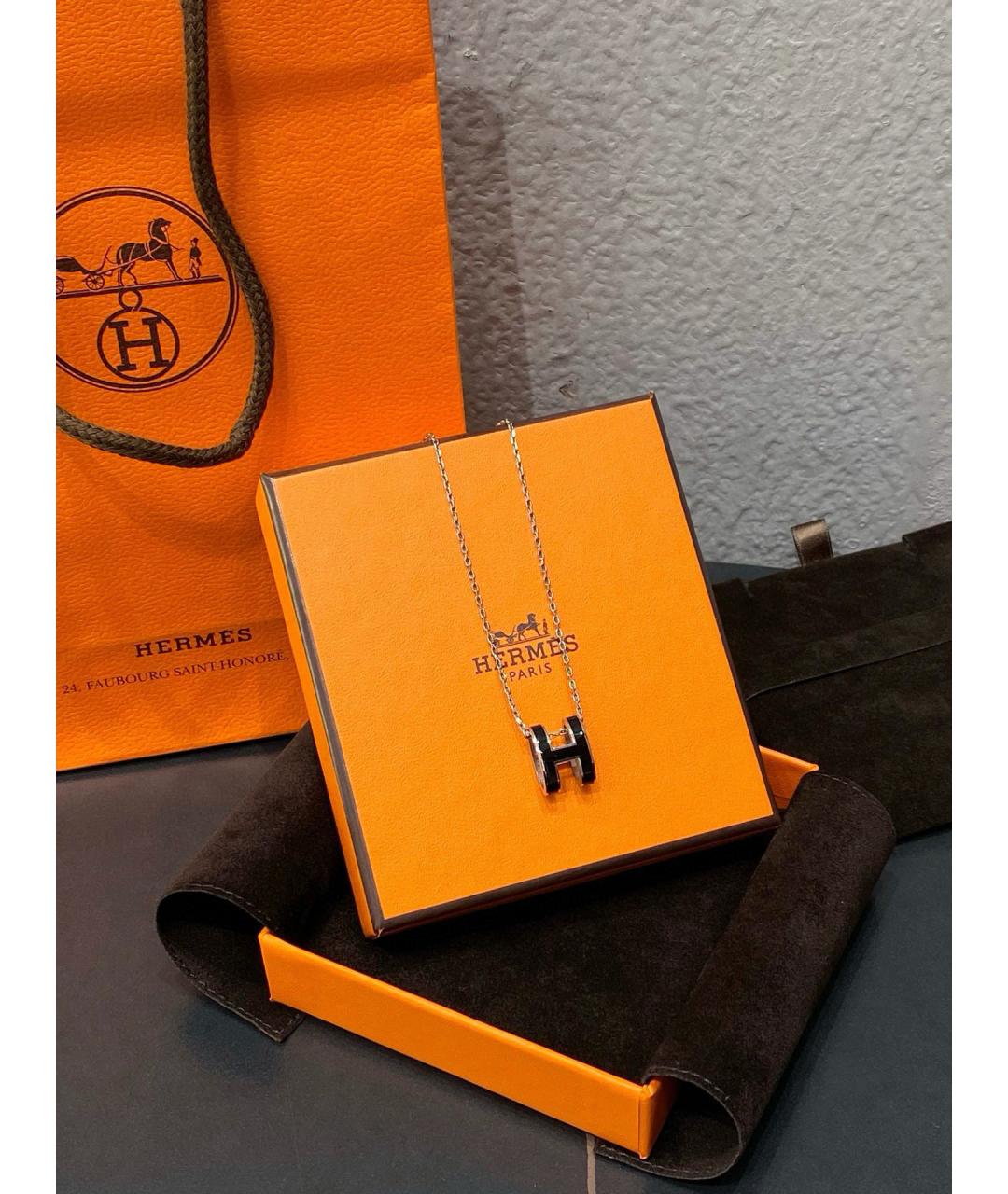 HERMES Черное колье, фото 5