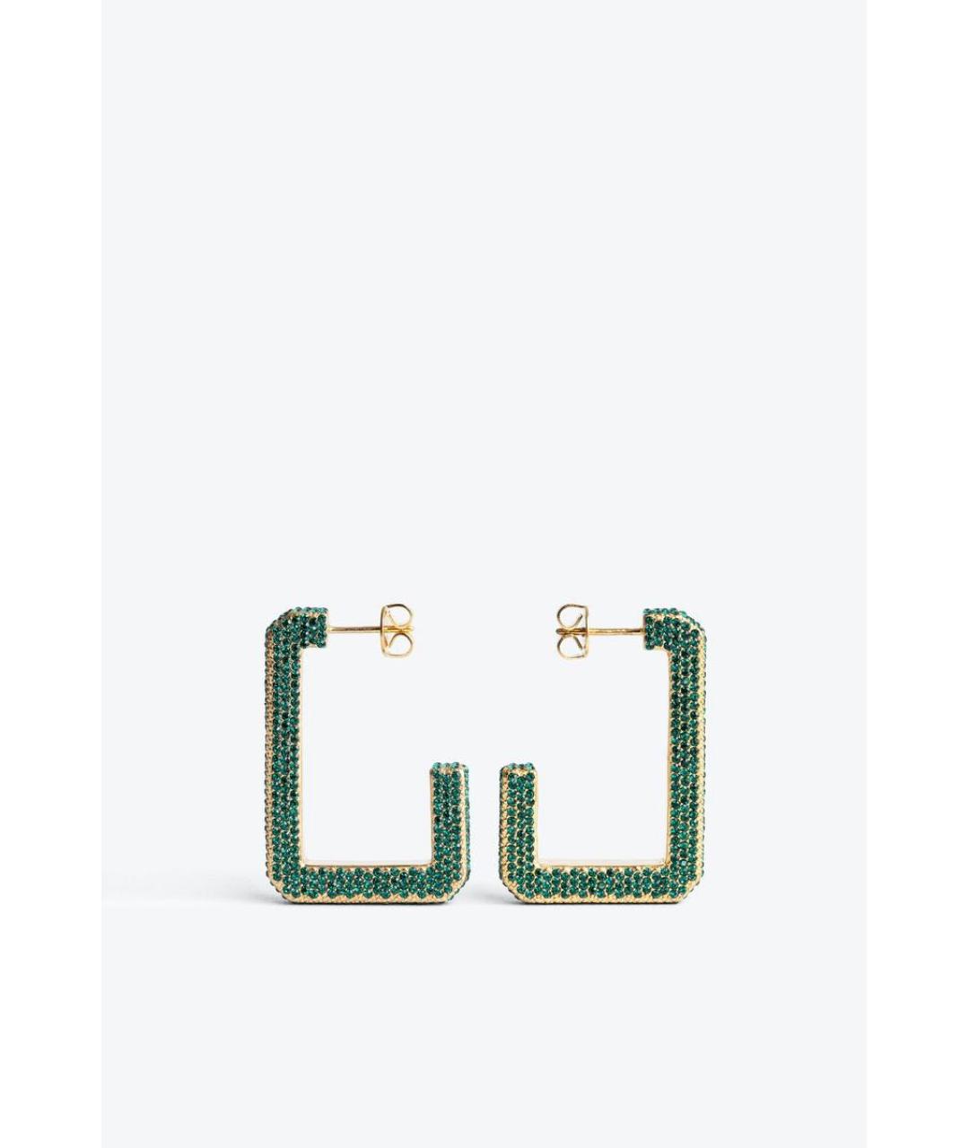 ZADIG & VOLTAIRE Зеленые латунные серьги, фото 4