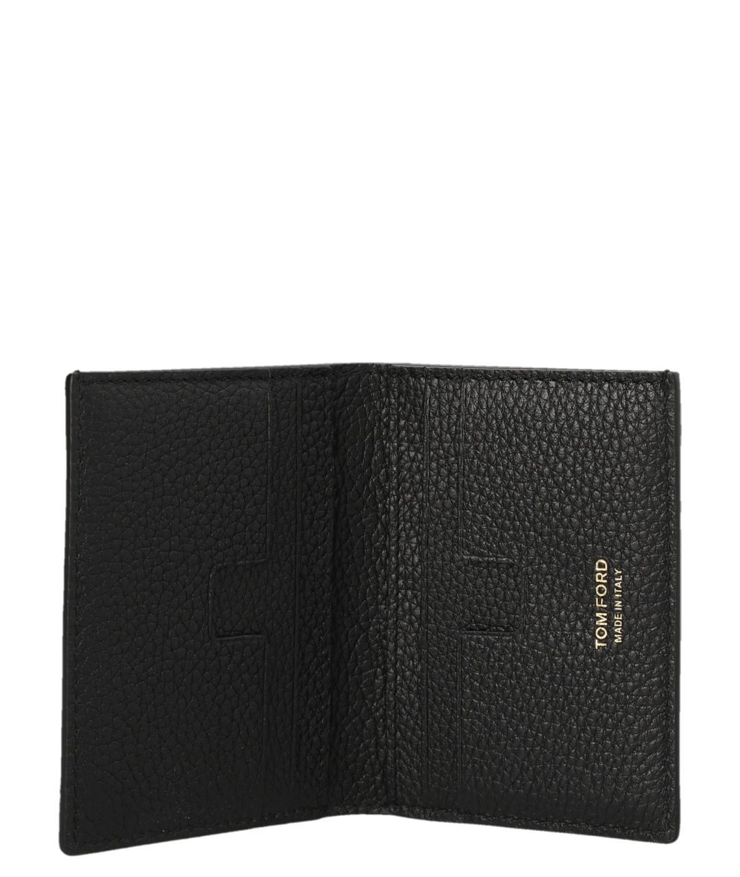TOM FORD Черный кожаный кошелек, фото 3
