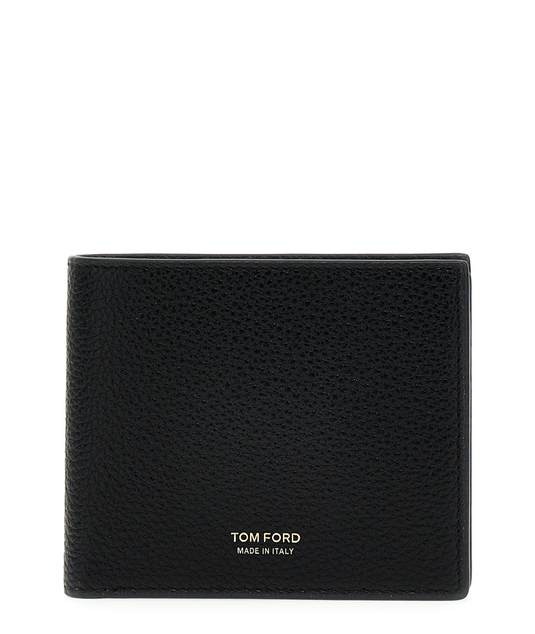 TOM FORD Черный кожаный кошелек, фото 1