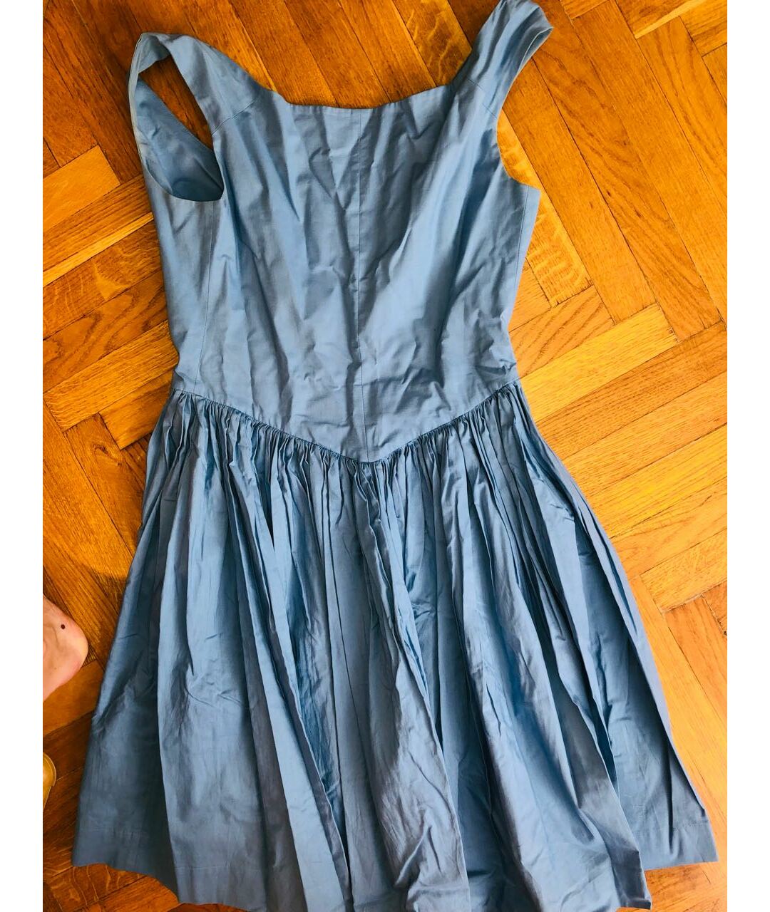 VIVIENNE WESTWOOD ANGLOMANIA Голубое хлопковое повседневное платье, фото 2