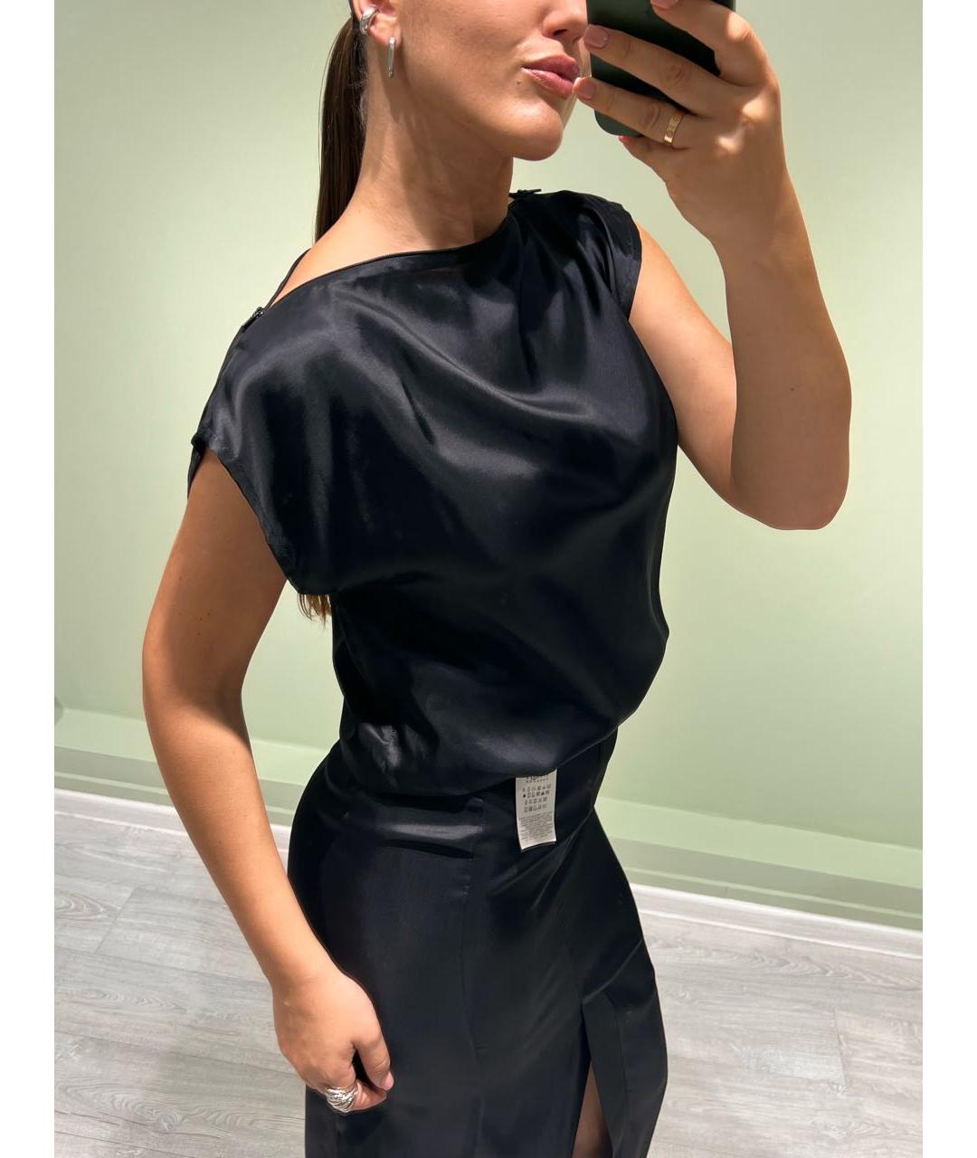 MM6 MAISON MARGIELA Черная полиэстеровая блузы, фото 6
