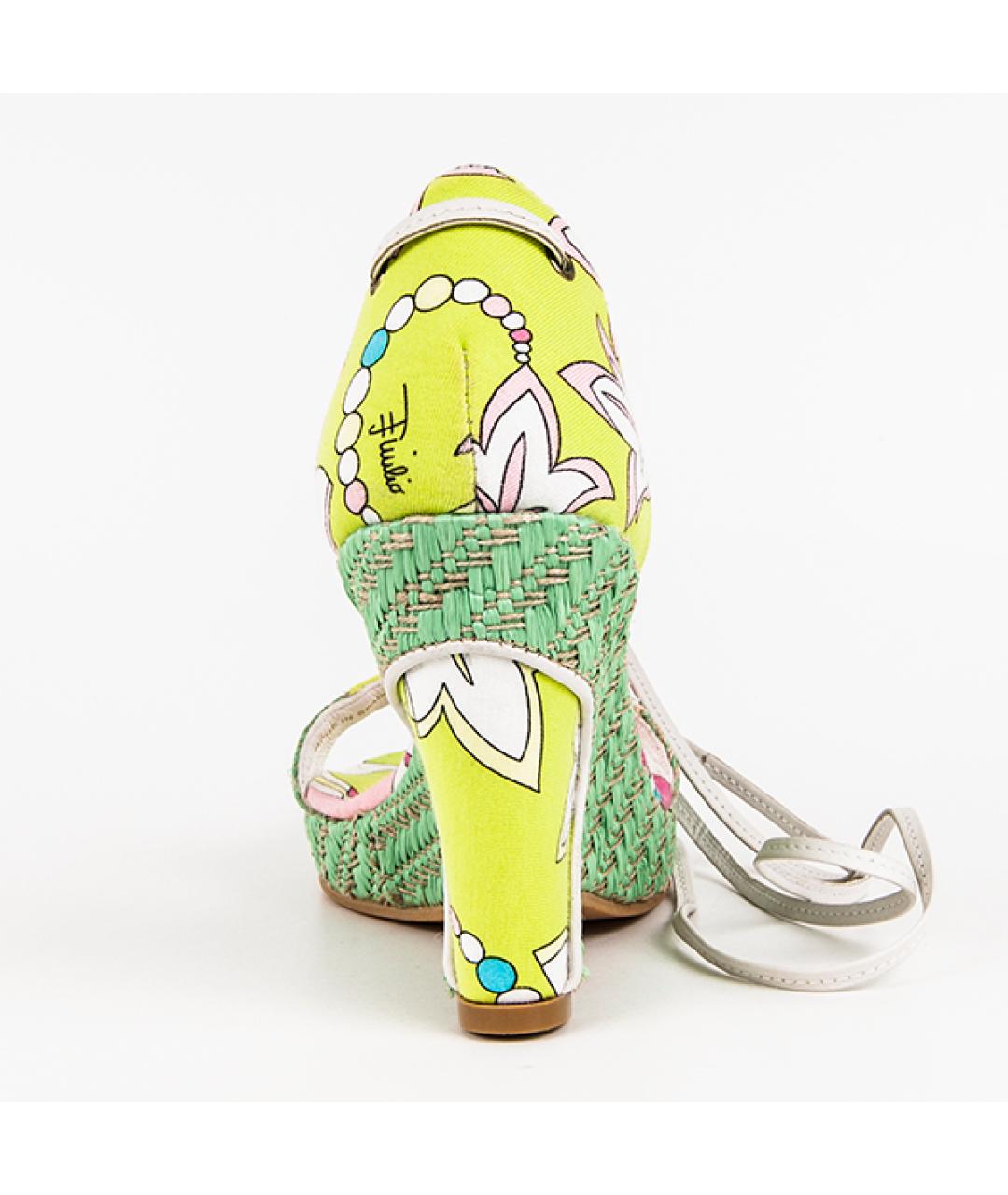 EMILIO PUCCI Мульти текстильные босоножки, фото 4