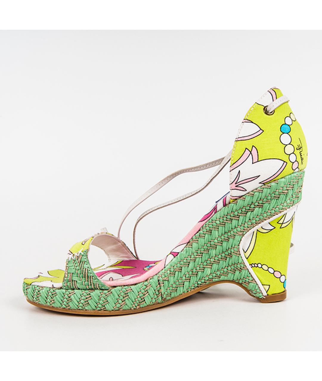 EMILIO PUCCI Мульти текстильные босоножки, фото 2