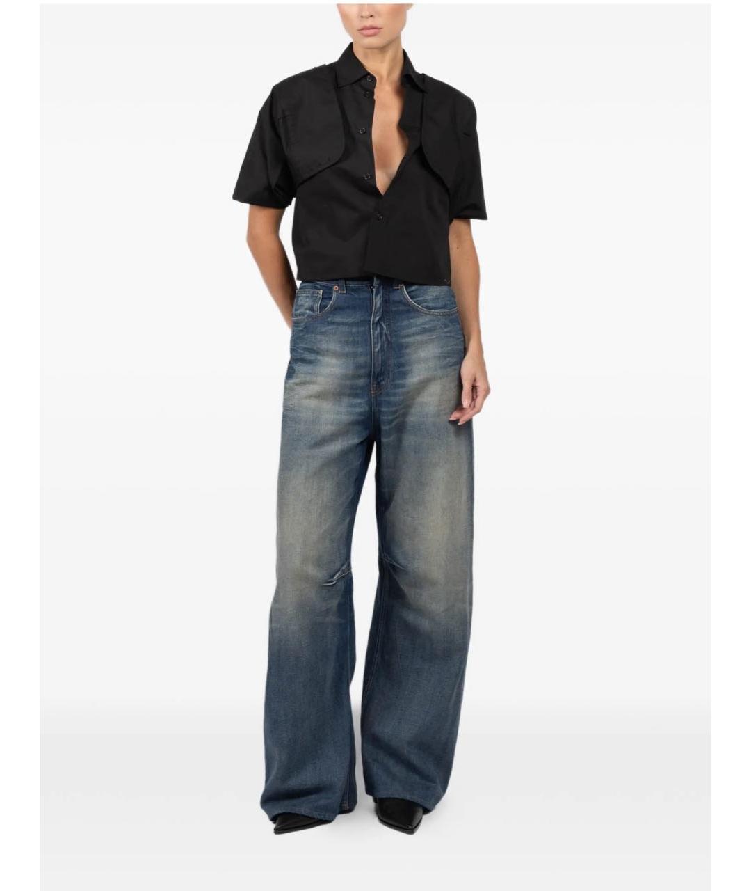 MM6 MAISON MARGIELA Черная хлопковая рубашка, фото 5