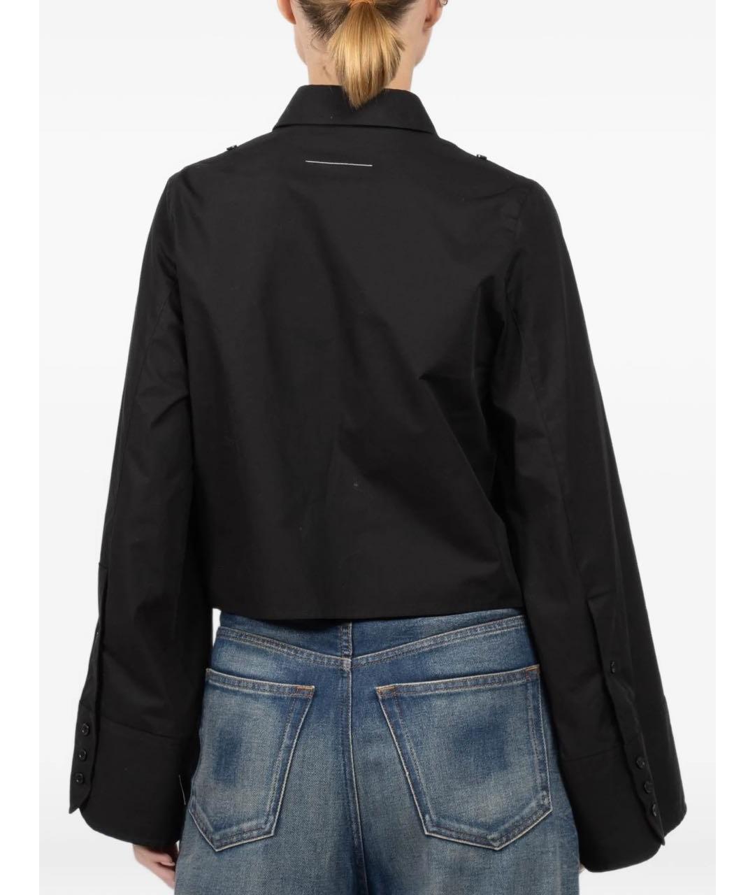 MM6 MAISON MARGIELA Черная хлопковая рубашка, фото 8