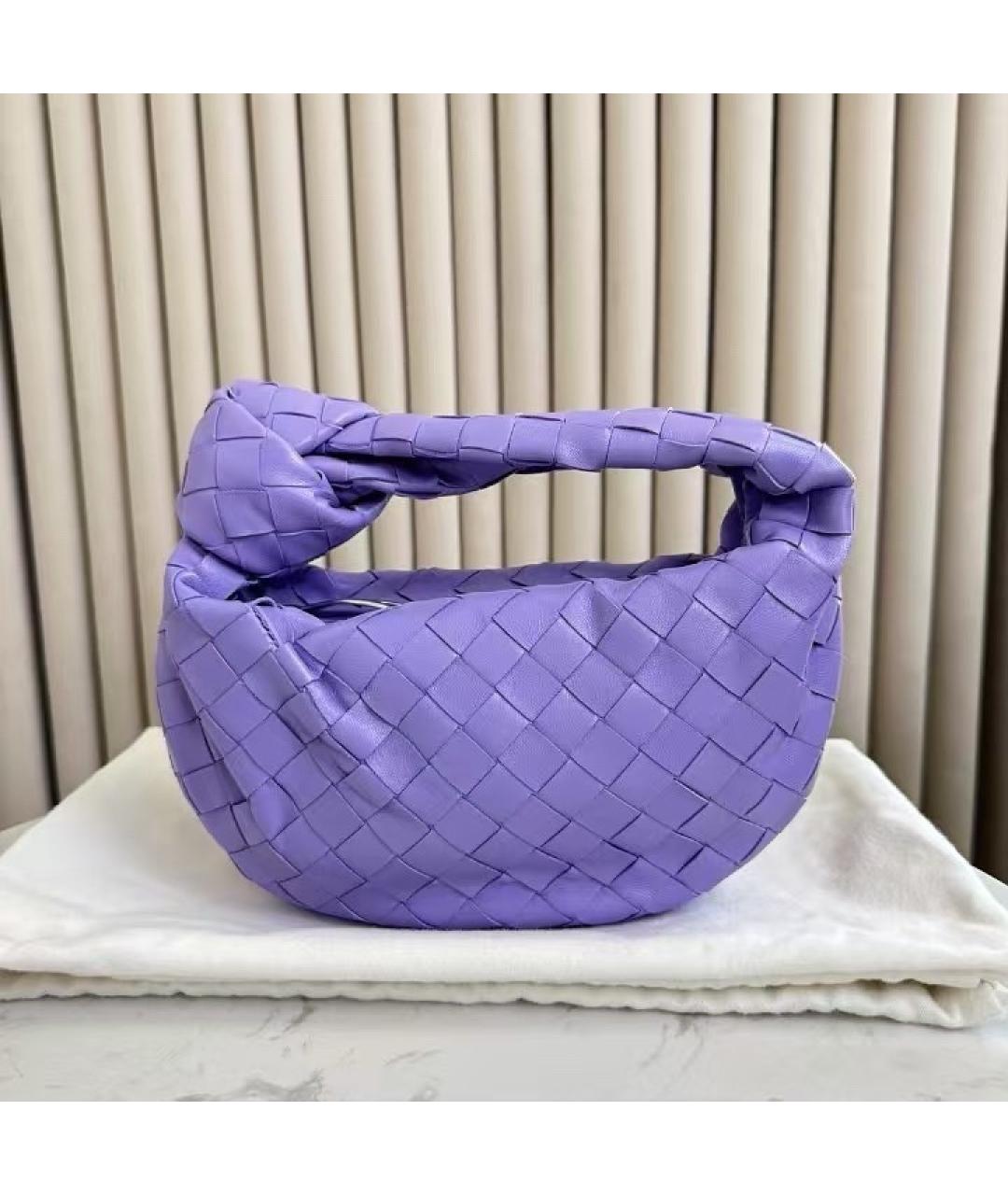 BOTTEGA VENETA Фиолетовая кожаная сумка с короткими ручками, фото 7