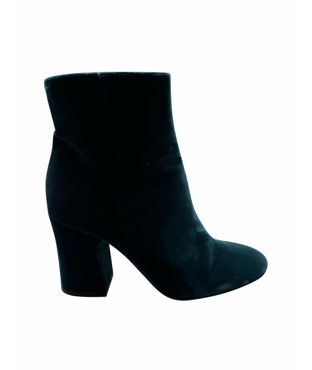 GIANVITO ROSSI Зеленые бархатные ботильоны, фото 1