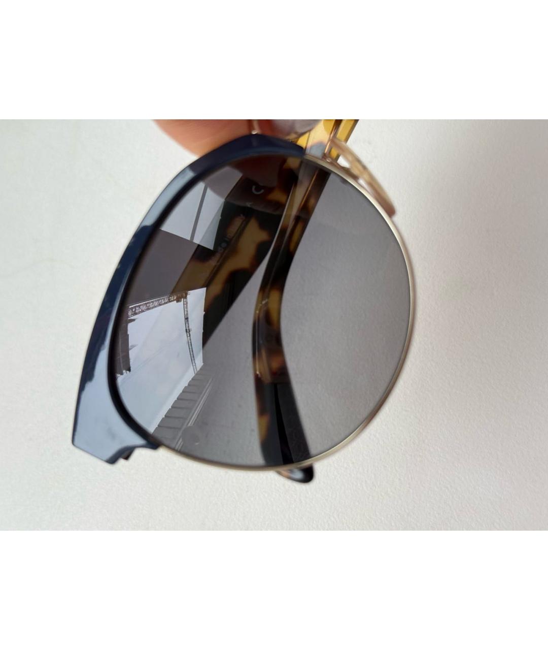 PRADA Темно-синие металлические солнцезащитные очки, фото 3