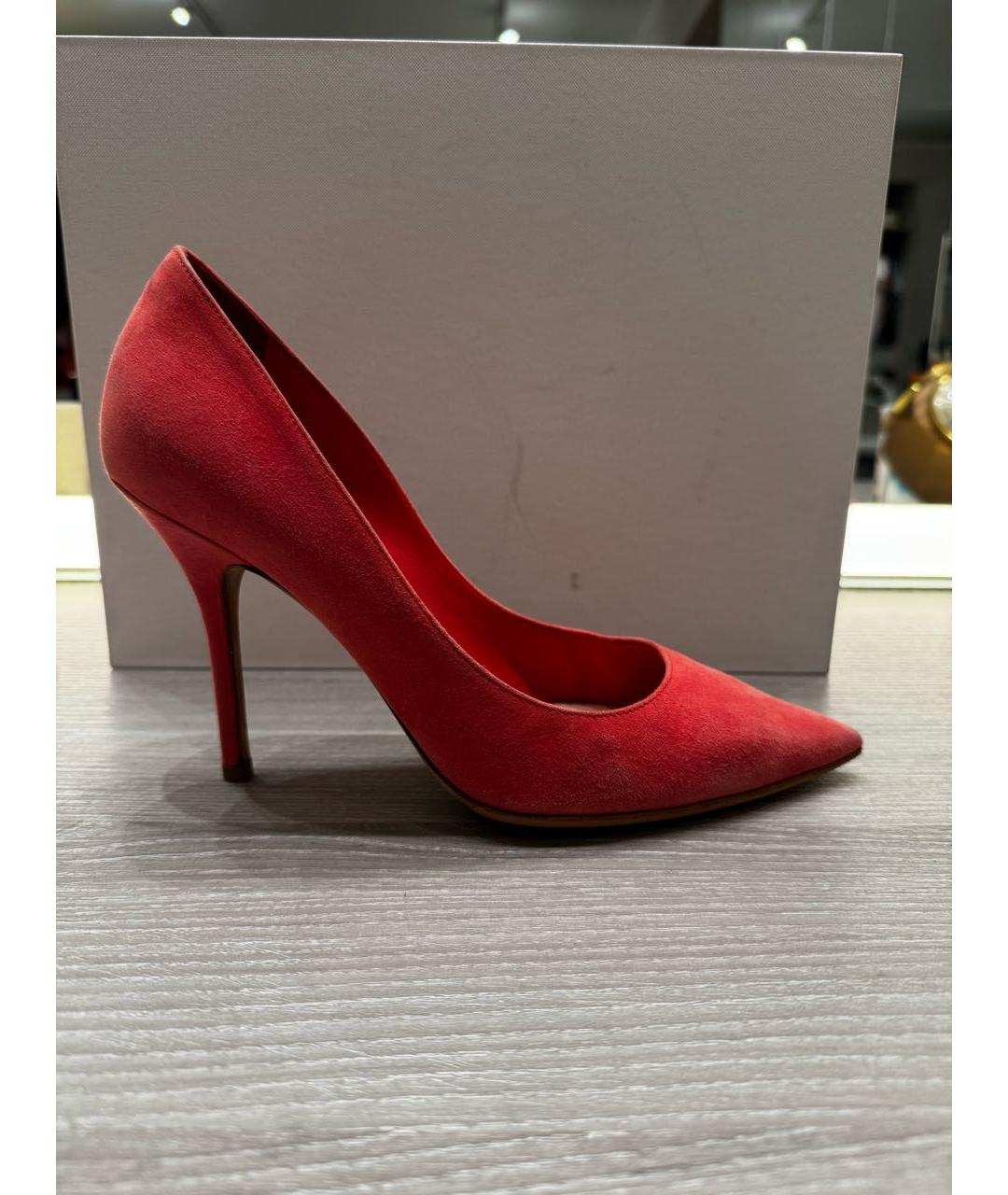CHRISTIAN DIOR Коралловые замшевые туфли, фото 7
