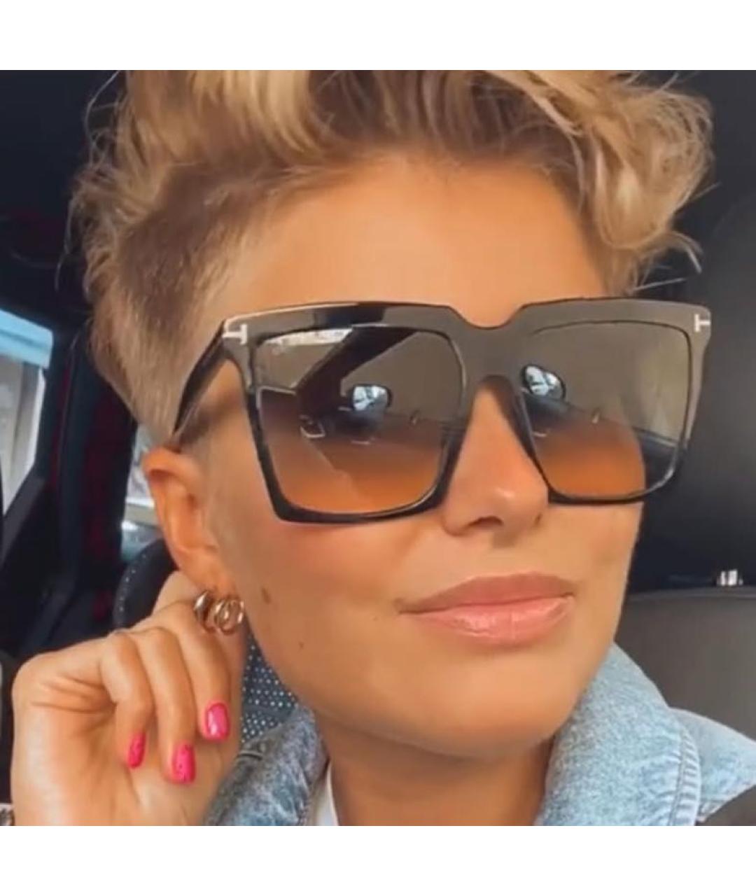 TOM FORD Черные пластиковые солнцезащитные очки, фото 4