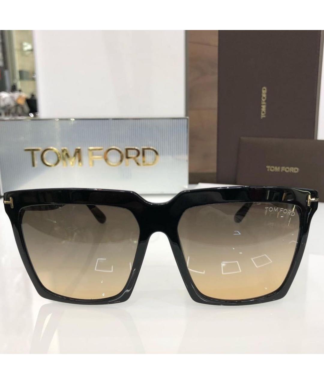 TOM FORD Черные пластиковые солнцезащитные очки, фото 5