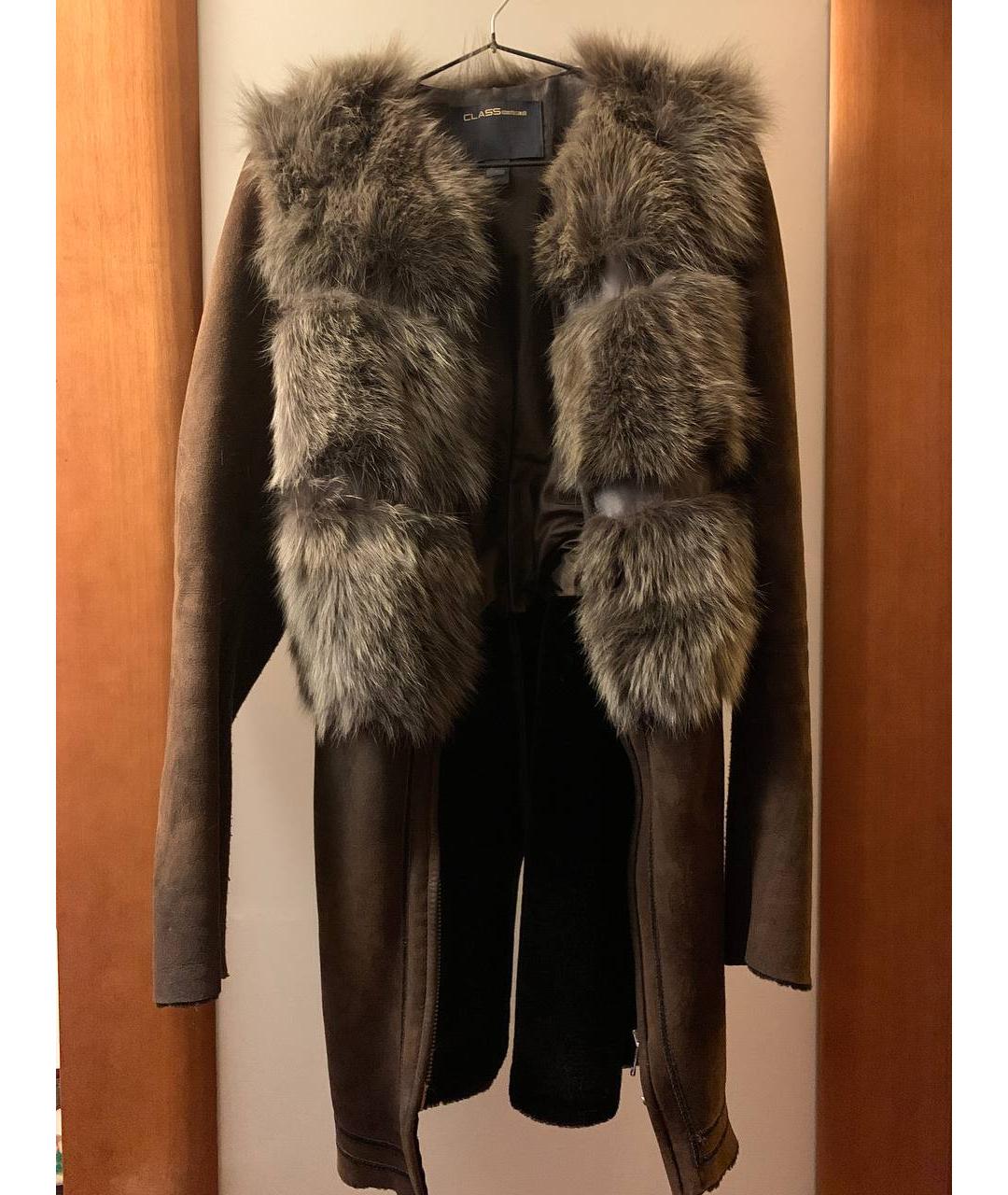 ROBERTO CAVALLI Коричневая меховая дубленка, фото 6