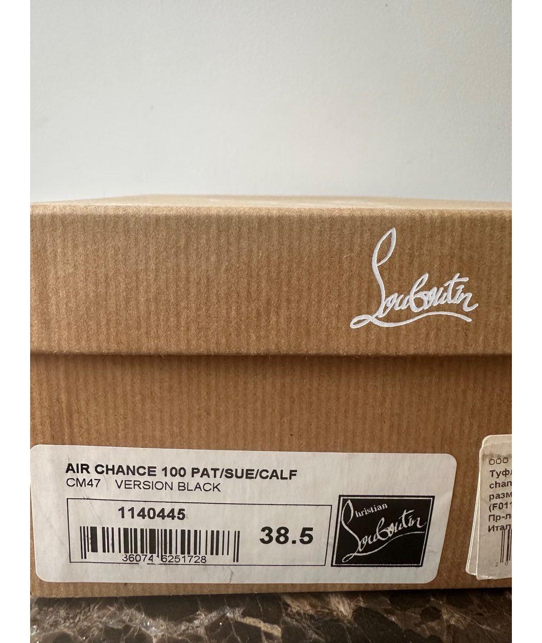 CHRISTIAN LOUBOUTIN Черные кожаные туфли, фото 7