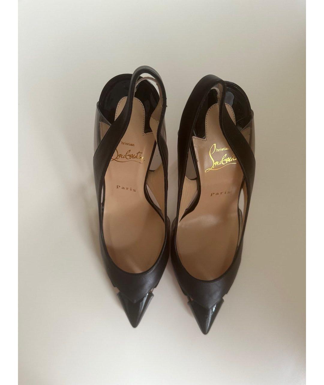 CHRISTIAN LOUBOUTIN Черные кожаные туфли, фото 2