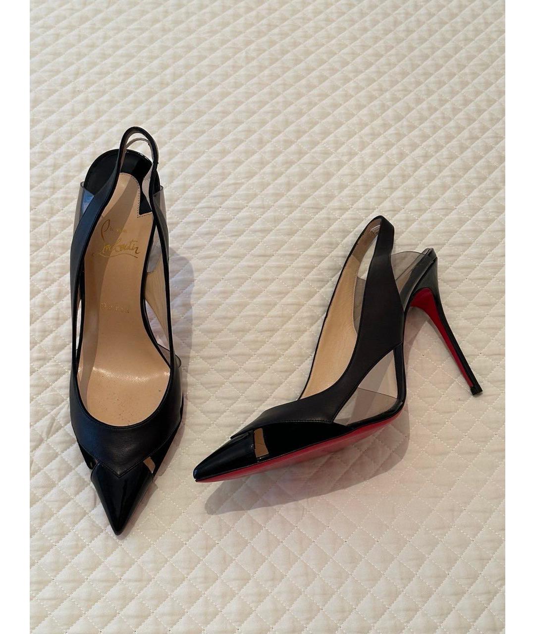CHRISTIAN LOUBOUTIN Черные кожаные туфли, фото 8