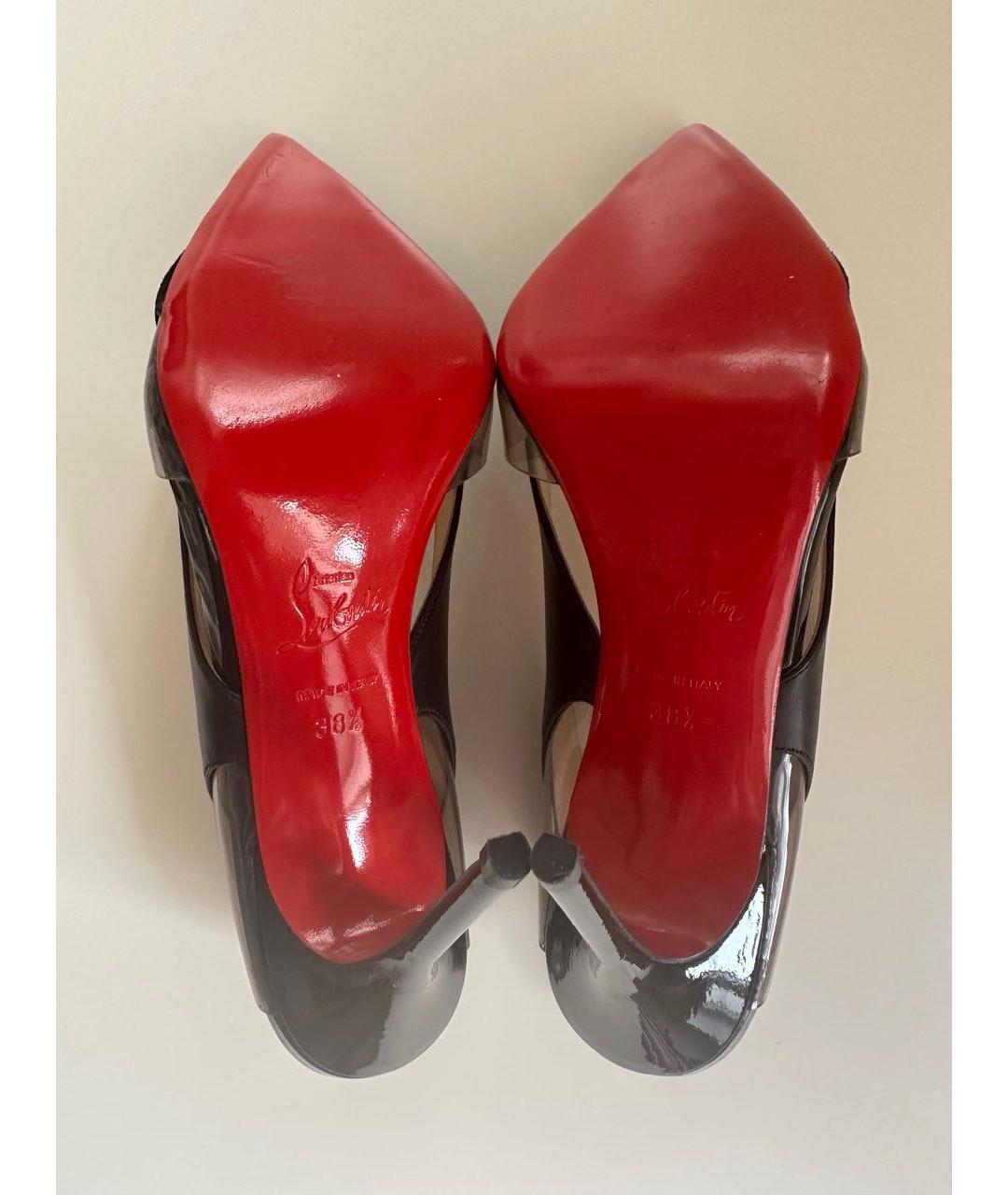 CHRISTIAN LOUBOUTIN Черные кожаные туфли, фото 6