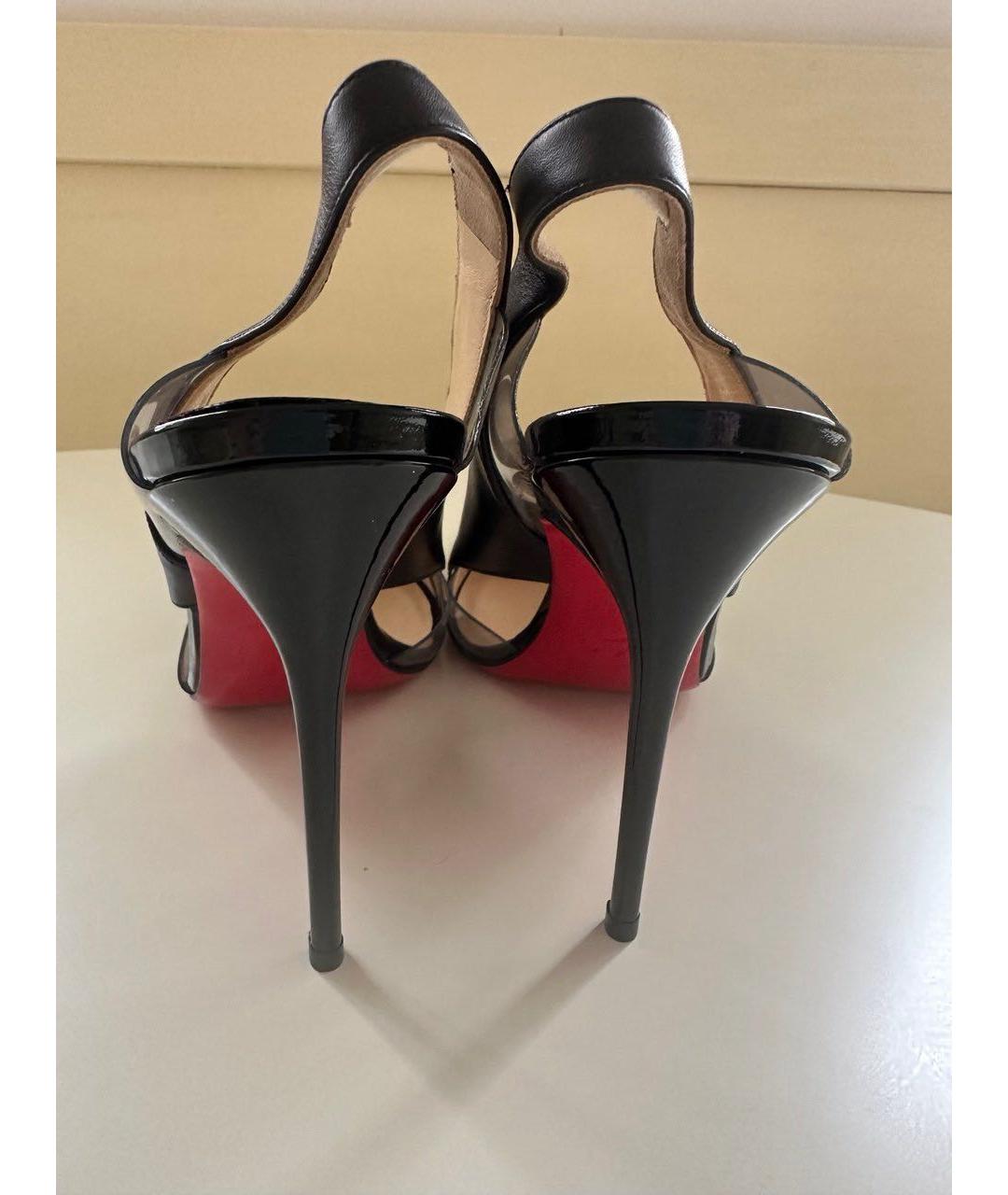 CHRISTIAN LOUBOUTIN Черные кожаные туфли, фото 4