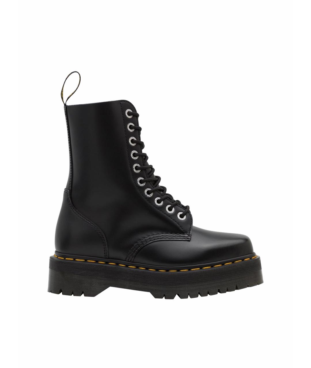 DR. MARTENS Черные кожаные высокие ботинки, фото 1