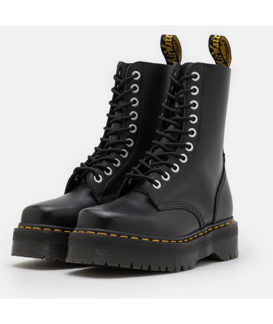 DR. MARTENS Черные кожаные высокие ботинки, фото 3