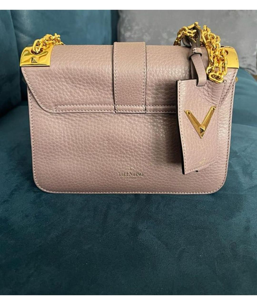 VALENTINO GARAVANI Фиолетовая кожаная сумка через плечо, фото 4