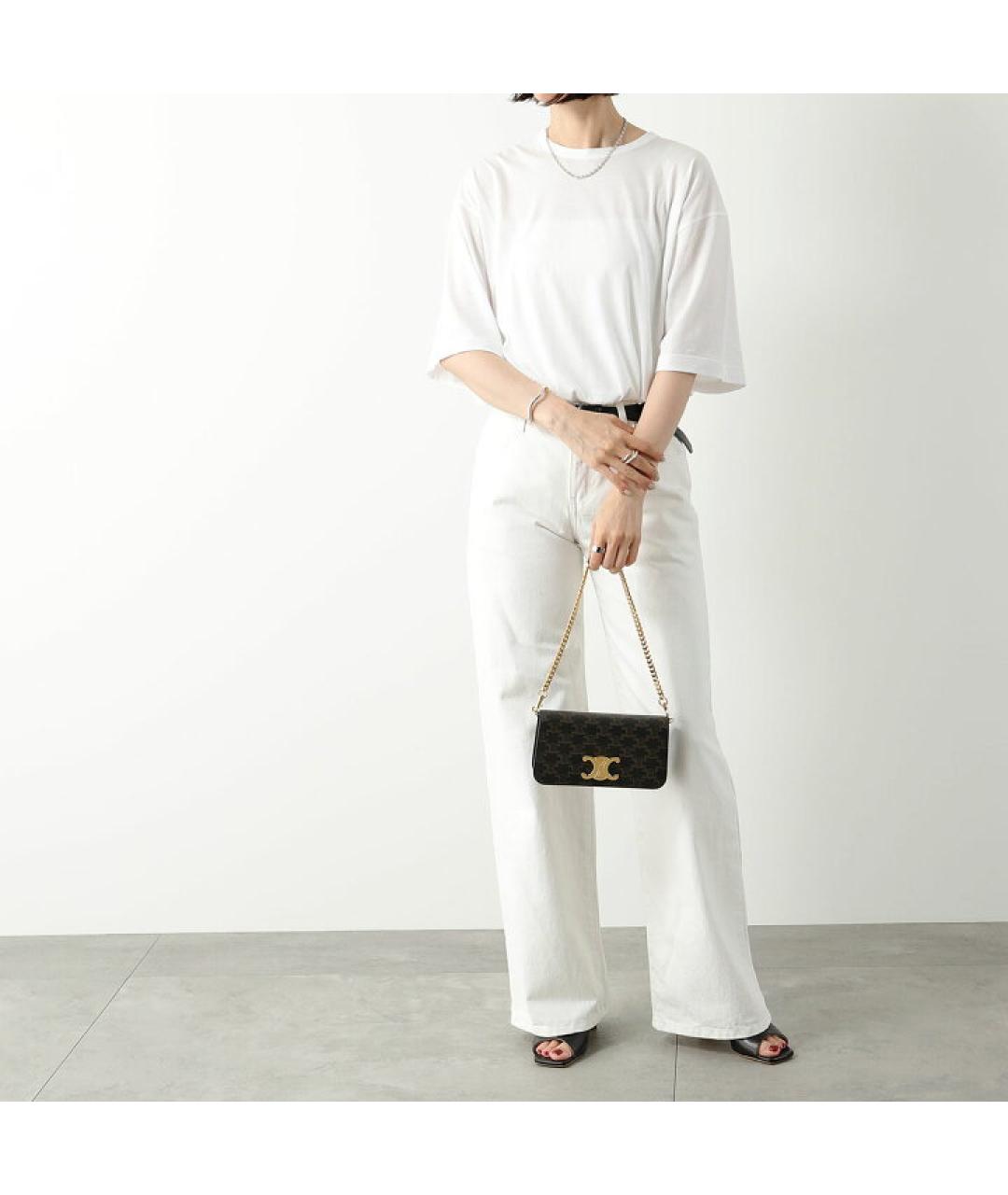 CELINE Коричневая тканевая сумка через плечо, фото 9