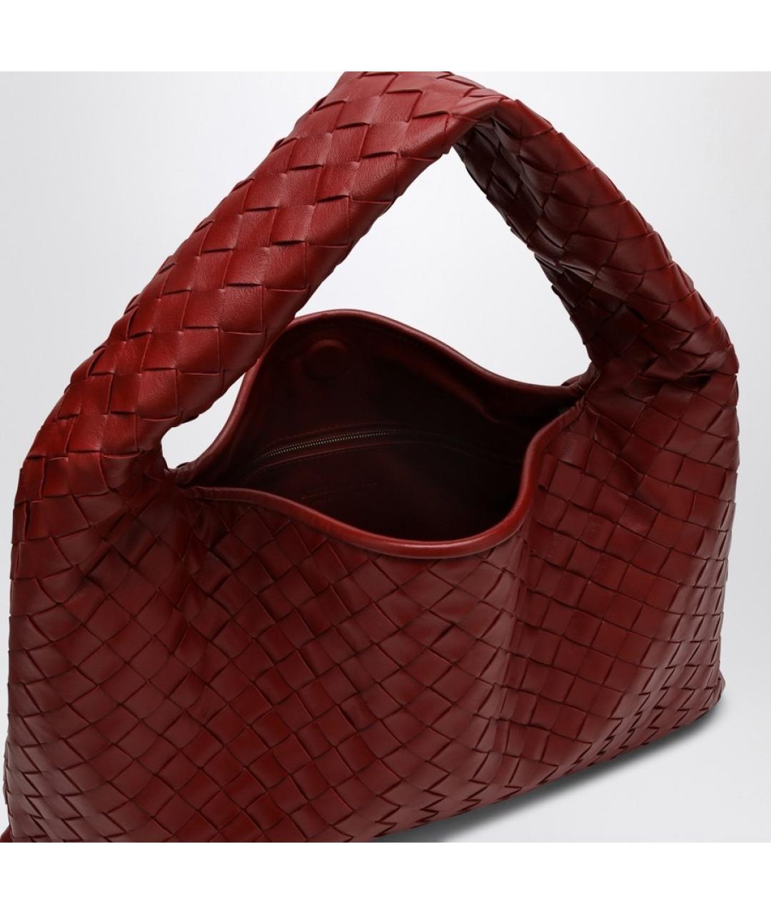 BOTTEGA VENETA Бордовая кожаная сумка тоут, фото 3