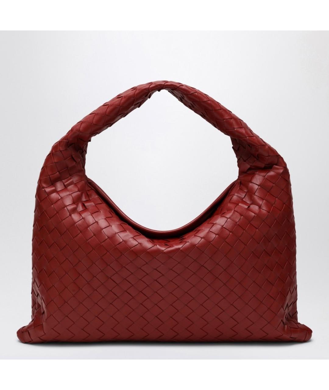 BOTTEGA VENETA Бордовая кожаная сумка тоут, фото 5