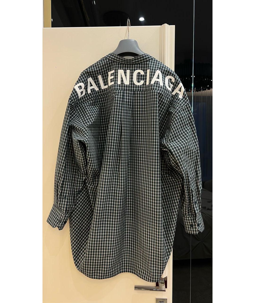 BALENCIAGA Темно-синяя хлопковая рубашка, фото 2