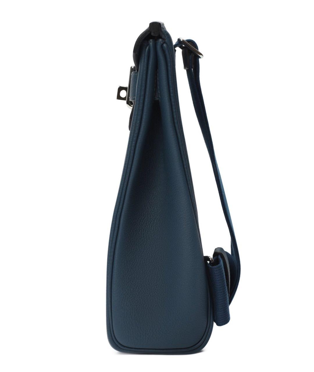 HERMES Синий кожаный портфель, фото 2
