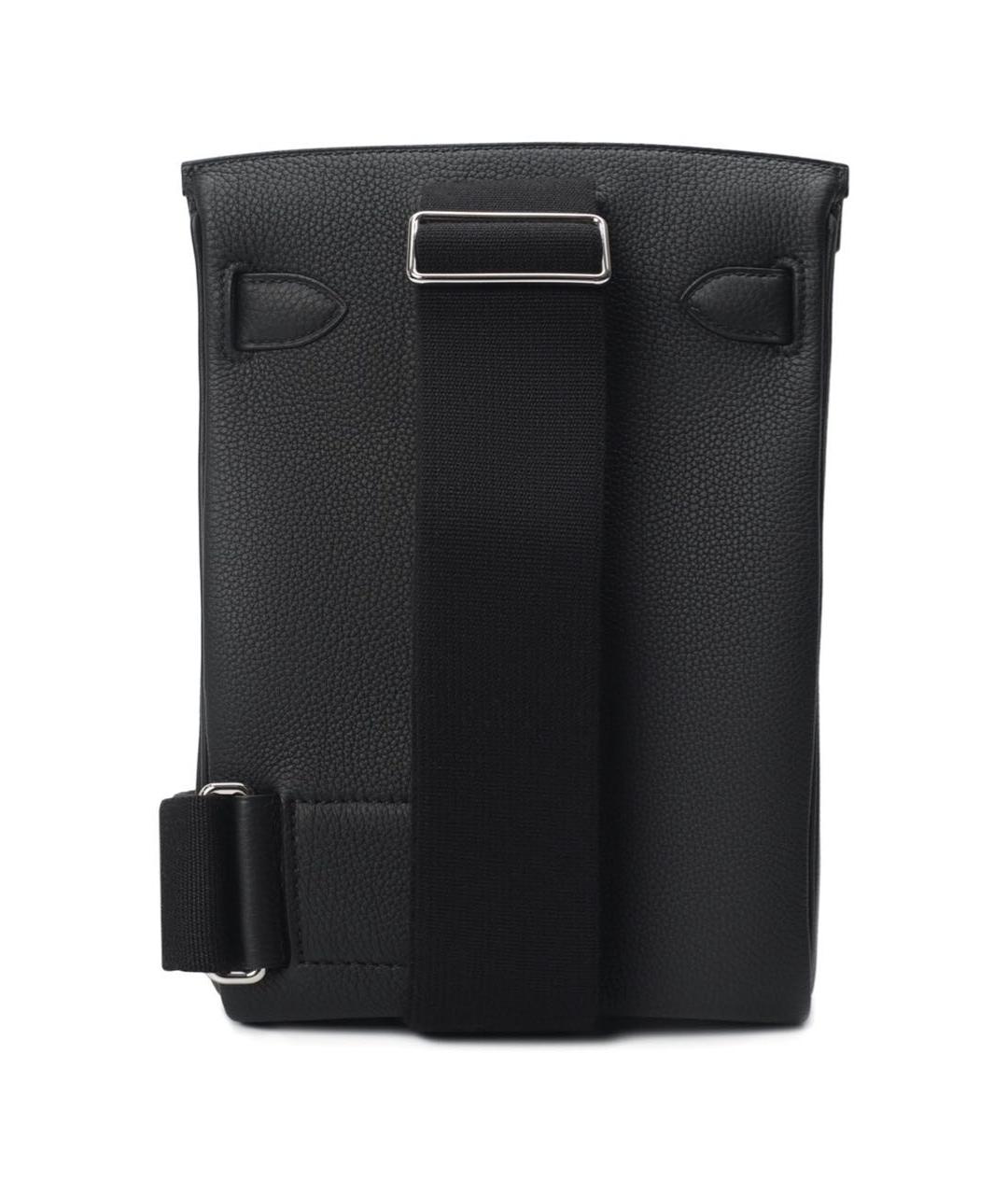 HERMES Черный кожаный портфель, фото 2