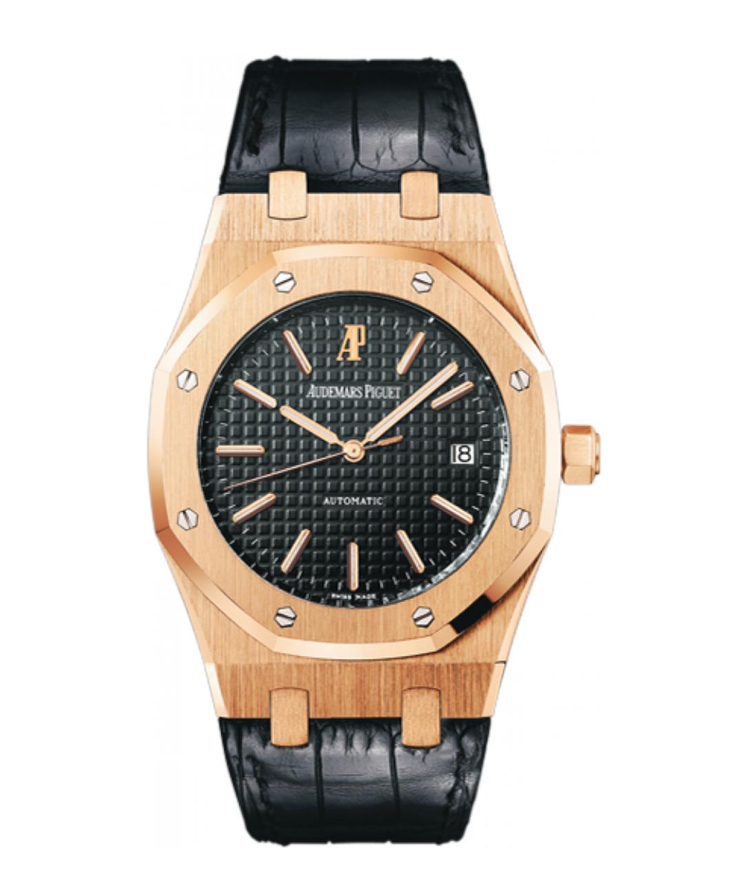 Audemars Piguet Черные часы из желтого золота, фото 1