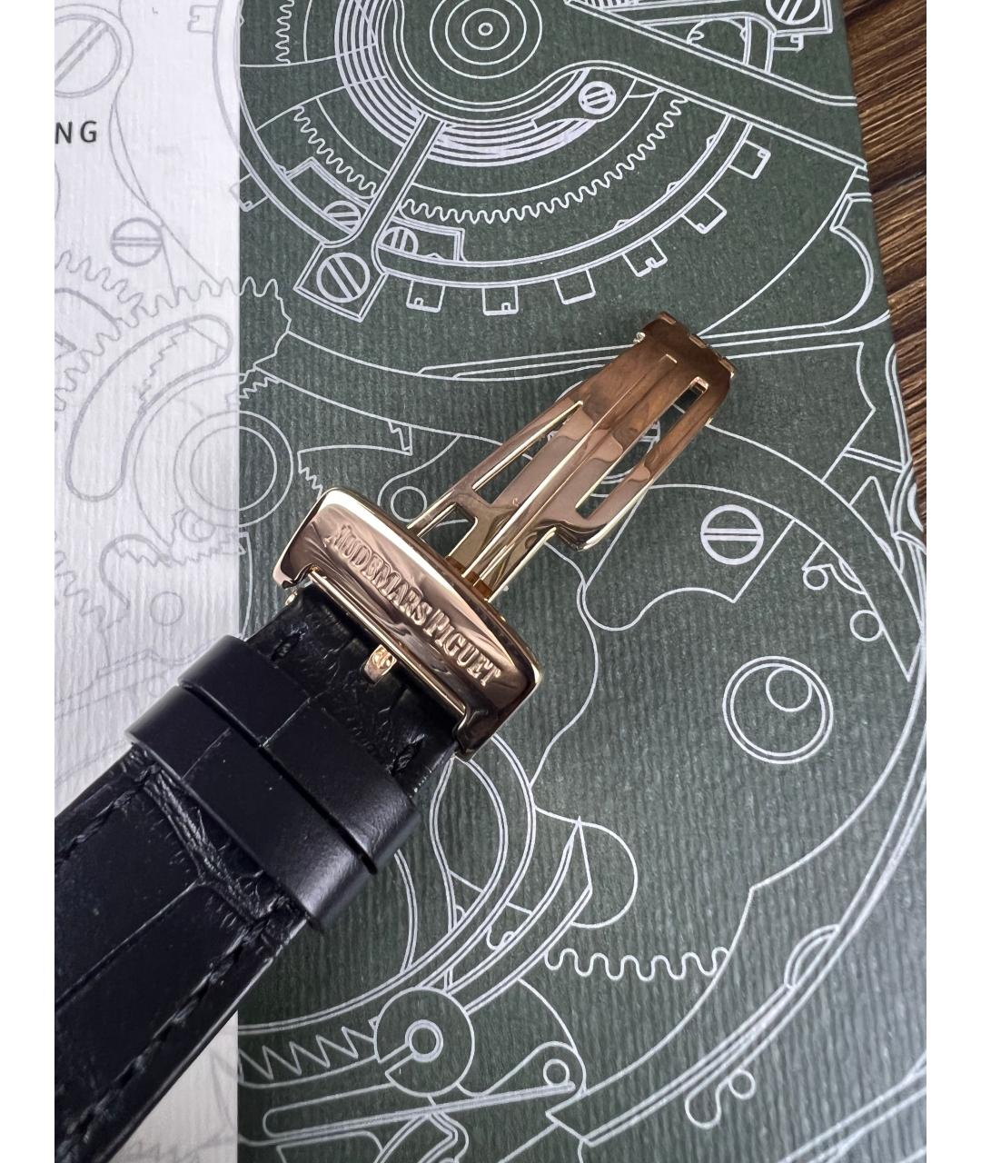 Audemars Piguet Черные часы из желтого золота, фото 8