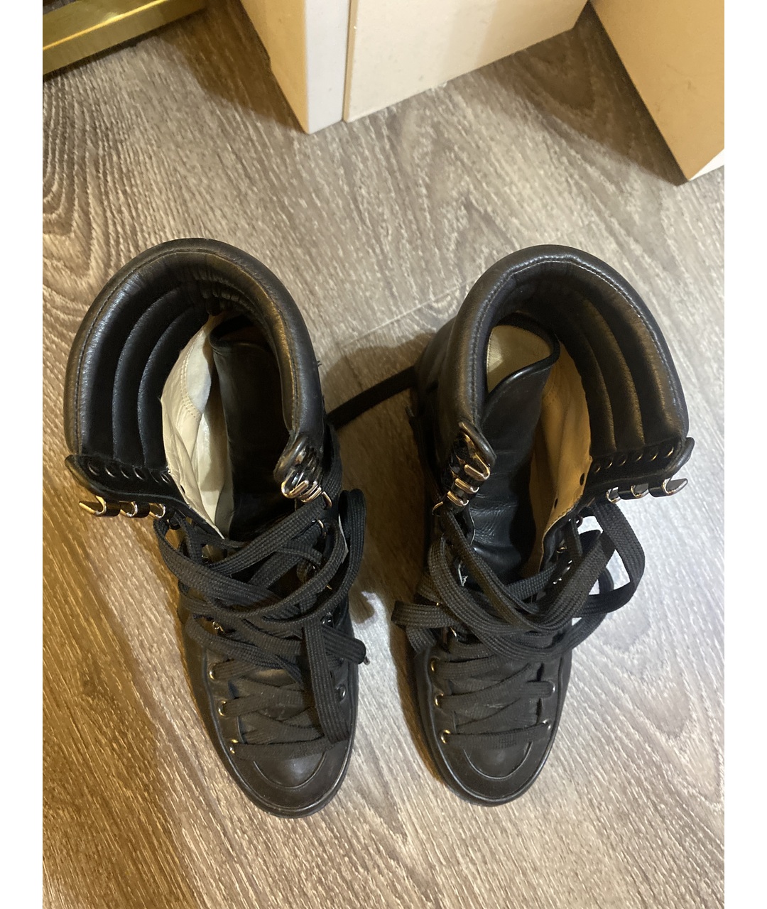 CHRISTIAN LOUBOUTIN Черные кожаные ботинки, фото 3