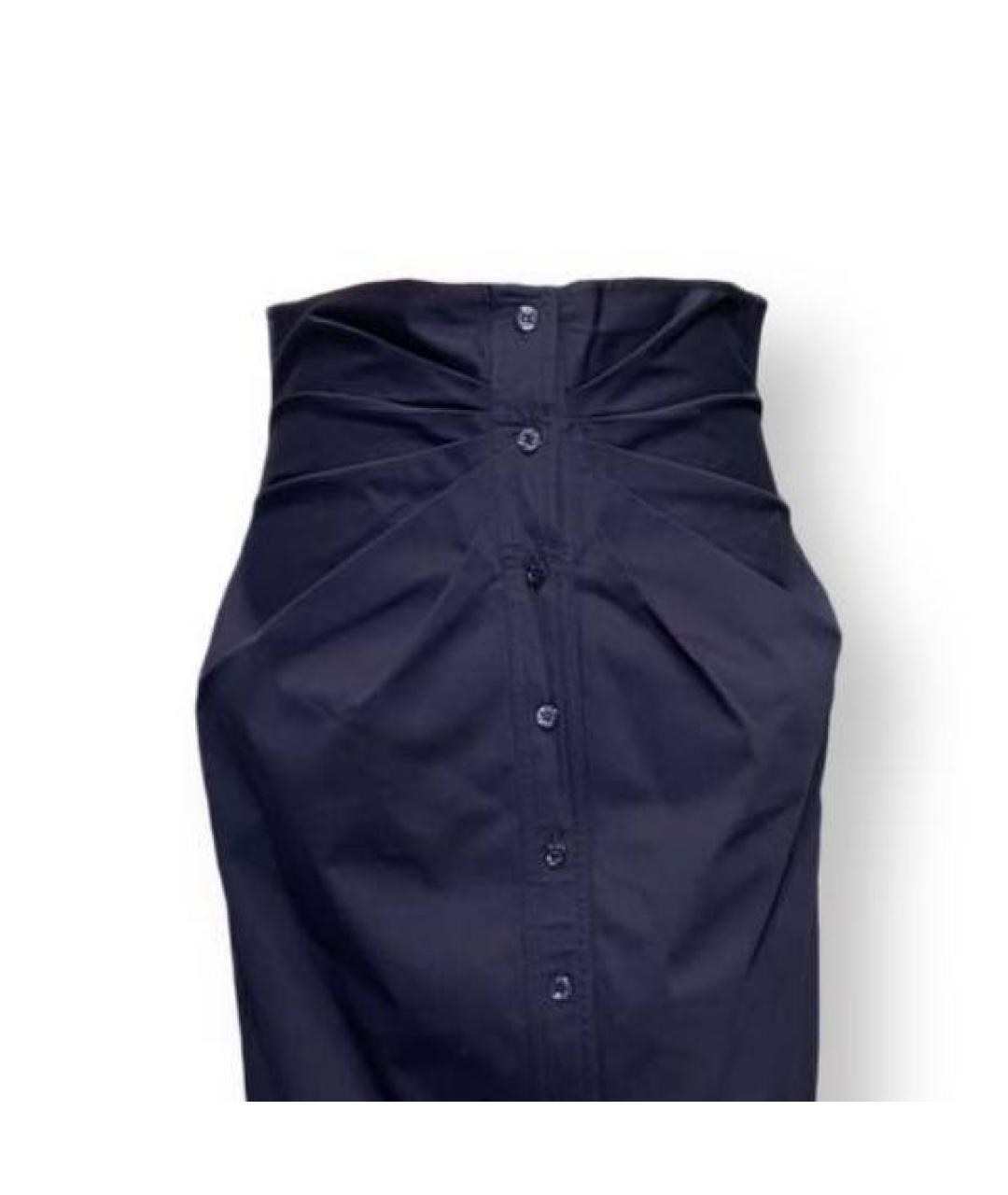 CHRISTIAN DIOR Темно-синяя юбка миди, фото 4