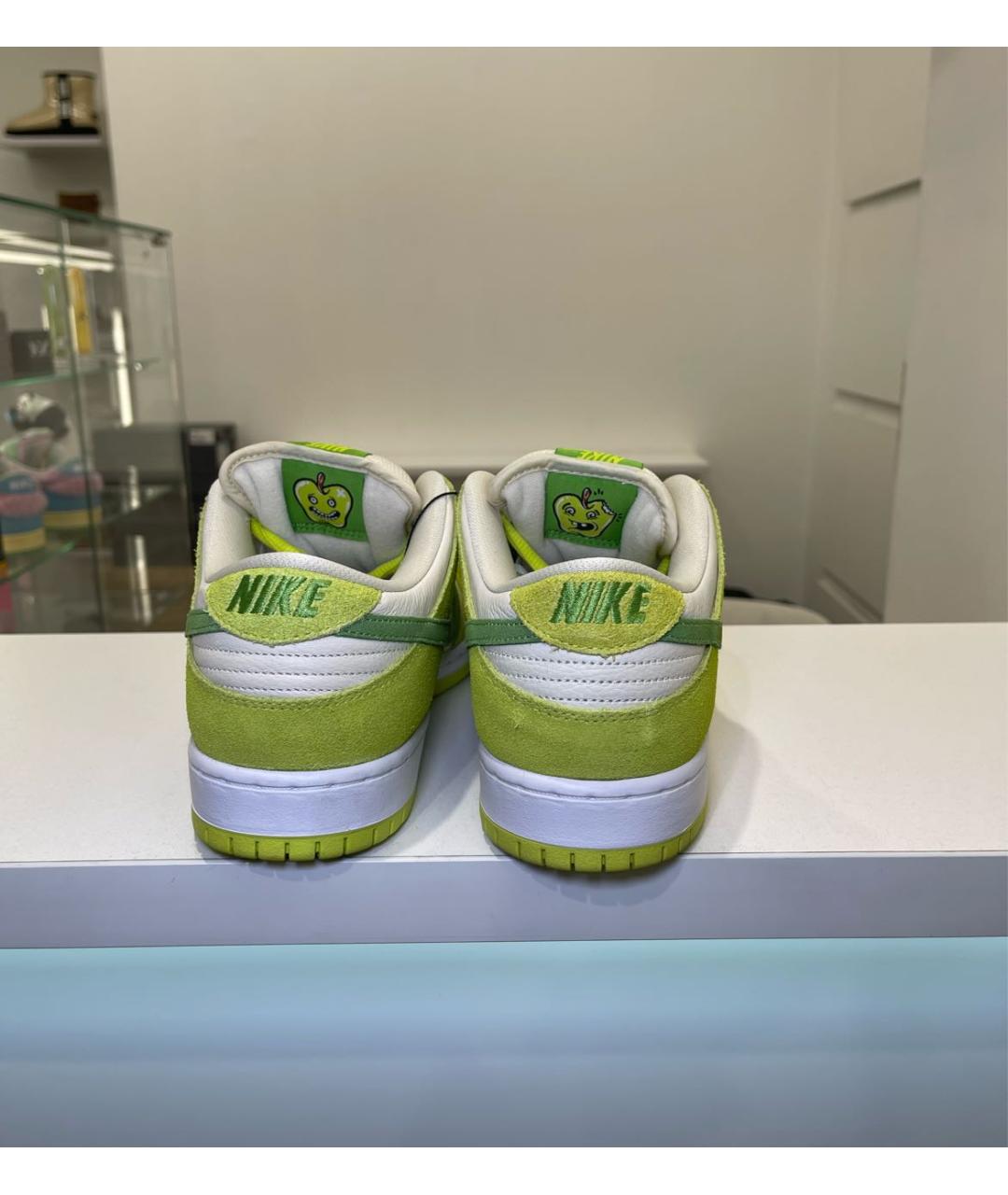 NIKE Салатовые замшевые низкие кроссовки / кеды, фото 4