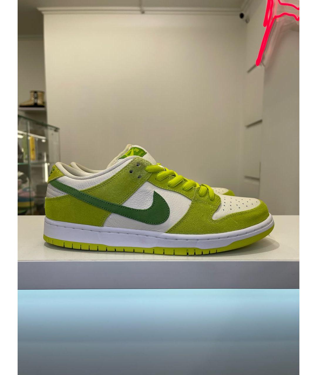 NIKE Салатовые замшевые низкие кроссовки / кеды, фото 5