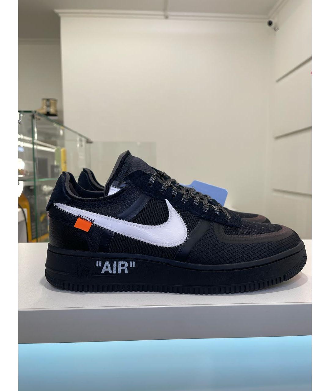 NIKE X OFF-WHITE Черные текстильные низкие кроссовки / кеды, фото 5